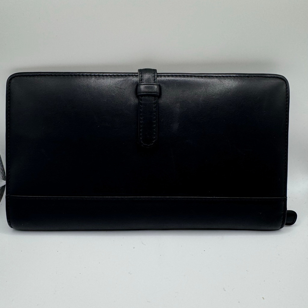 Vintage Coach Leather Credit cards ID Wallet Clutch Black